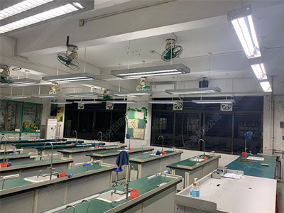 五羊中學實驗室教室護眼燈光改造